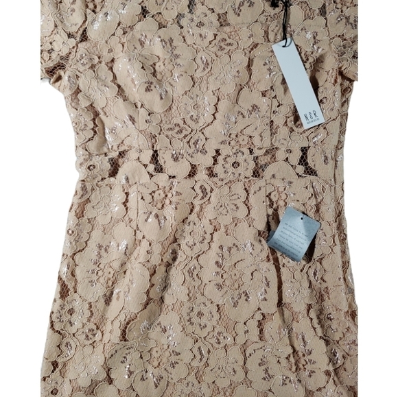 NWT NSR Fringe Floral Lace Evening Dress Size M - Picture 9 of 13